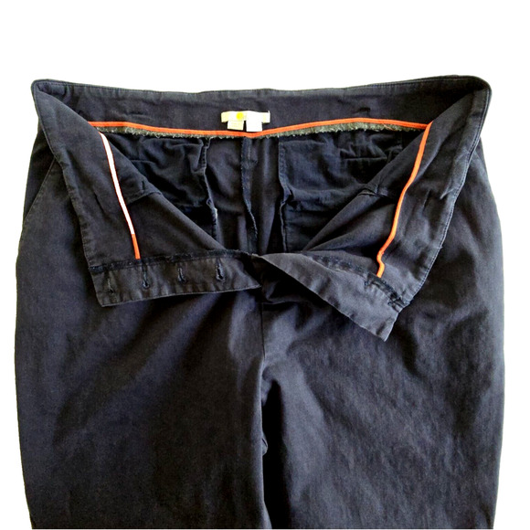 Boden Chinos Womens 18 Dark Blue Button Fly Ankle Pants Casual Preppy Minimalist - Picture 6 of 11